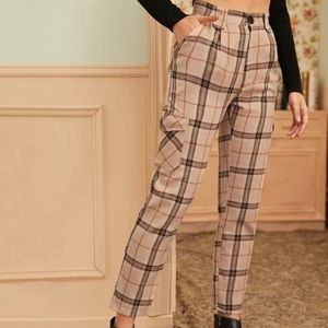 SHEIN Plaid Pants